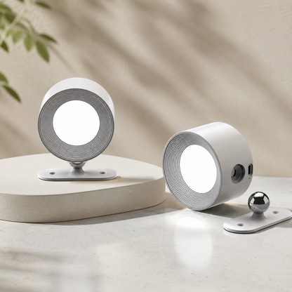 Luz Led Pared Nocturna 360 Doble Cabeza Recargable